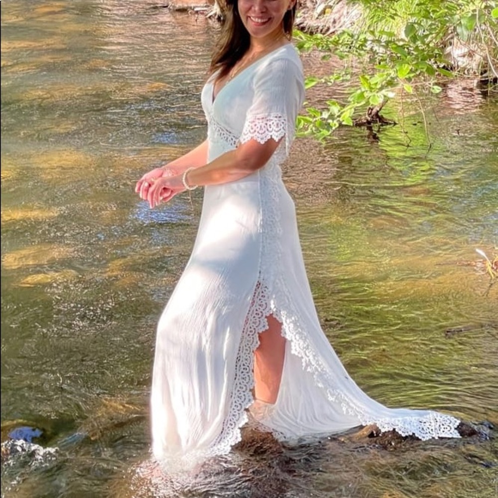 NWOT Lulus Sweeten the Occasion White Lace Maxi Dress - Picture 11 of 17